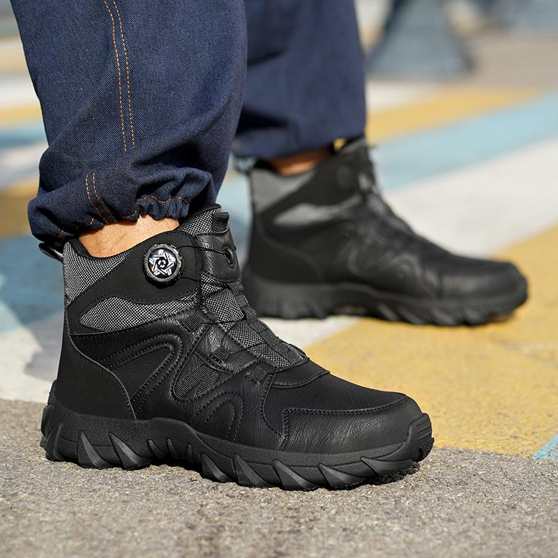 Safety Shoes for Men Steel Toe Shoes Outdoor Waterproof Non-slip Sneakers Durable and Comfortable Men's Climbing Boots for Rugged Outdoor Adventures