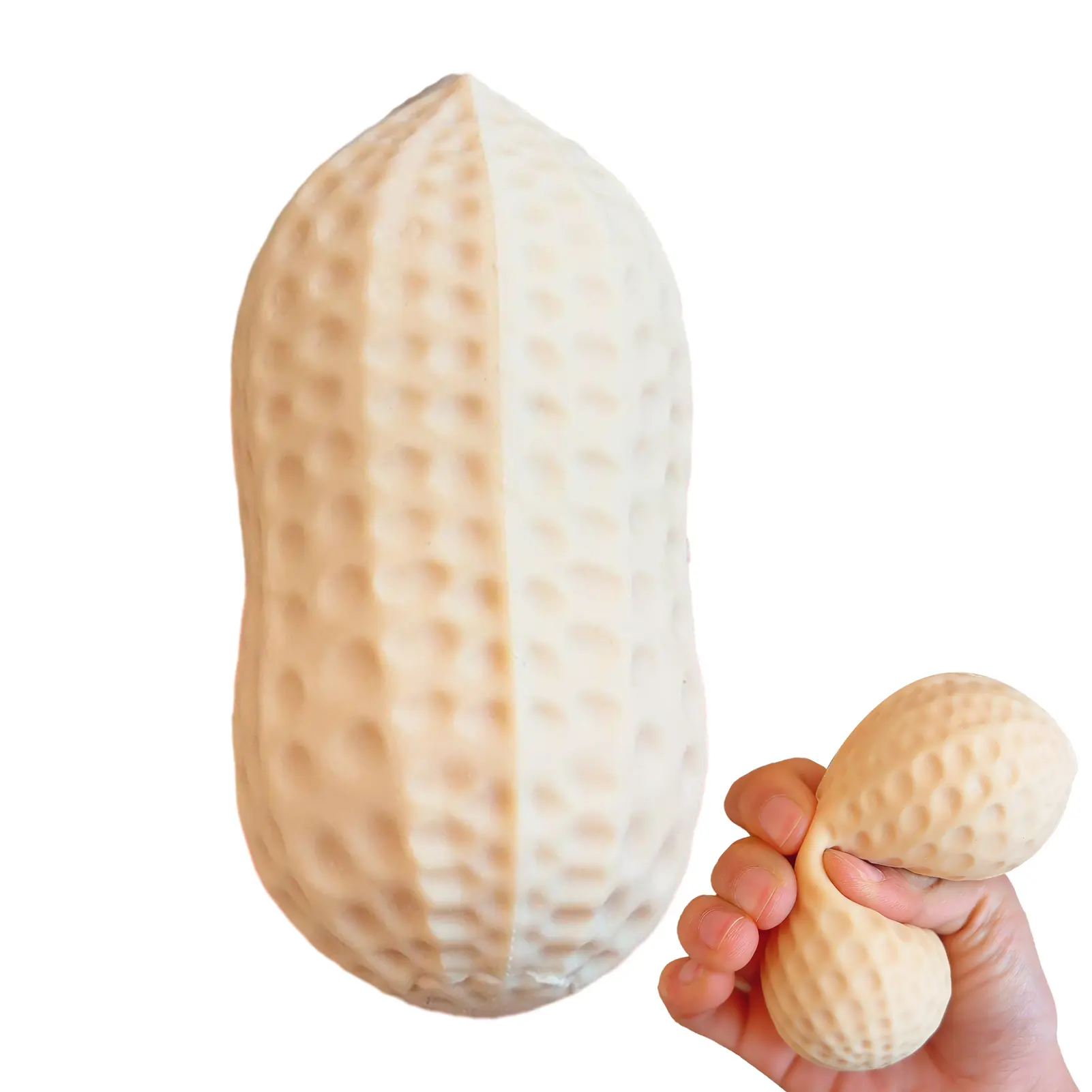 1/3Pcs Peanut Shaped Squeeze Toy Stress Relief Peanut Fidget Toy Hand Exercise Relaxation Stress Ball Simulated Food Sensory Toy