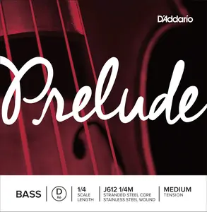 D'Addario Prelude Bass Single D String, 1/4 Scale, Medium Tension