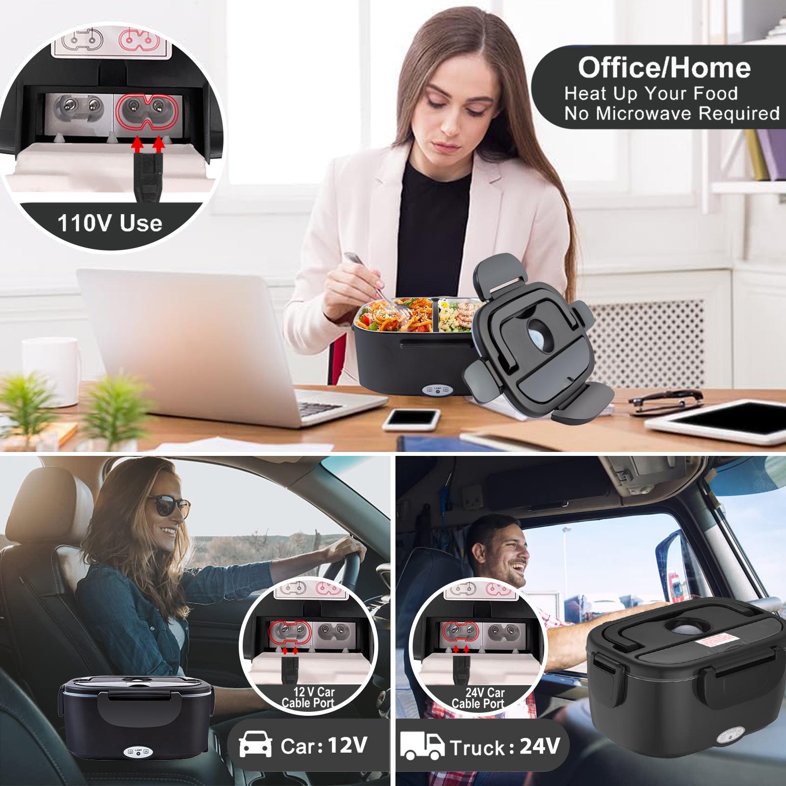 2025 Electric lunch box with Cutlery and  Bag 80W 1,5L, Kitchen Gadgets, Kitchen Utensils Food Storage Container Tableware