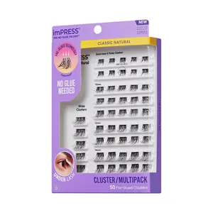 KISS Pre-Glued Lash Clusters Multipack - Classic, Natural False Eyelashes
