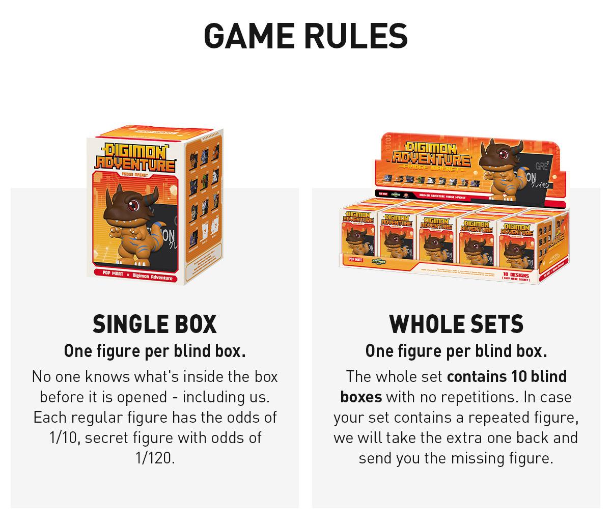 POP MART Digimon Adventure Fridge Magnet Series Figures POP MART Digimon Adventure Fridge Magnet Series Figures