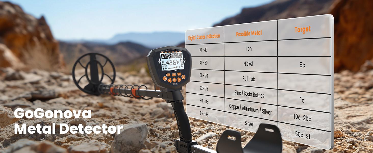 [3 OFF] Best Gift GoGonova Waterproof Metal Detector for Adults & Kids, with High Accuracy Lightweight 8" Search Coil, All Metal & Disc Modes Tool Portable