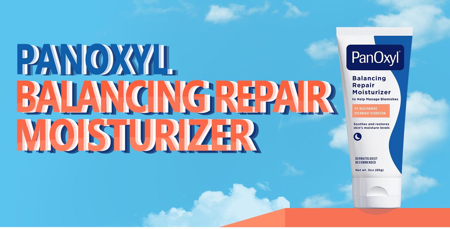 [PanOxyl official] PanOxyl PM Balancing Repair Moisturizer, Hydrating Face Moisturizer, Acne Prone Skin and Dry Skin, 3 oz （85g） Hydrate Moisture Skincare Oil Control Cica Gentle