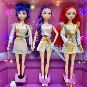 Kpop Dolls 11.5 Inch 12 Joints Movable Anime Action Figures,  Rumi/Mira/Zoey Music and lighting Collectibles |Desk Display Playable Dolls, K-pop IdolMerch Gift for Fans & Kids-desk Display