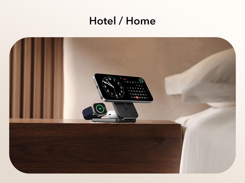 ESR 3 in 1 Charging Station for Apple, Qi2.2 25W MagSafe Charger with CryoBoost, Phone-Cooling Wireless Charging Station Foldable, for iPhone 17/16 with iOS 26(50W Adapter), AirPods, Apple Watch,Black ESR 3 in 1 Charging Station for Apple, Qi2.2 25W MagSafe Charger with CryoBoost, Phone-Cooling Wireless Charging Station Foldable, for iPhone 17/16 with iOS 26(50W Adapter), AirPods, Apple Watch,Black