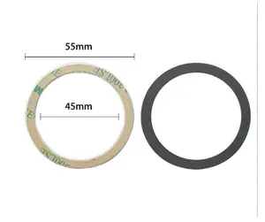 TENOC Universal Metal Ring Sticker for Magnetic Charger Compatible with iPhone/Samsung/Android All Cellphones, Magnetic Mount/Phone Holder Conversion Accessories, 3Pcs, Black