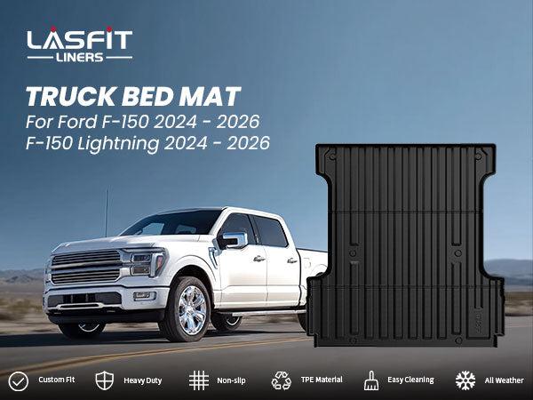 Lasfit fit for 2024-2026 Ford F-150 & Ford F-150 Lightning Truck Bed Mat, Not Fit Drop-in liners
