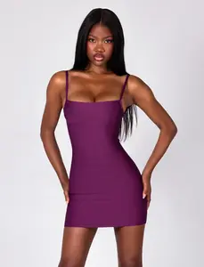 MIDORI BANDAGE DRESS - PLUM