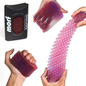 Morf Fidget Sensory Spring Berry – 3D Slug Spring Toy for Kids, Teens, and Adults - Stretchy, Quiet, Stress and Anxiety Relief, Focus - for Play, School, Work Gifts, Great for Classroom, Office