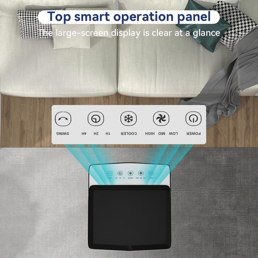 Summer Portable Air Cooler Lightweight 10L Evaporative Cooler Fan 3in1 Cooler with Remote Control&Humidifier,Air Cooling Fan for Room Home Office