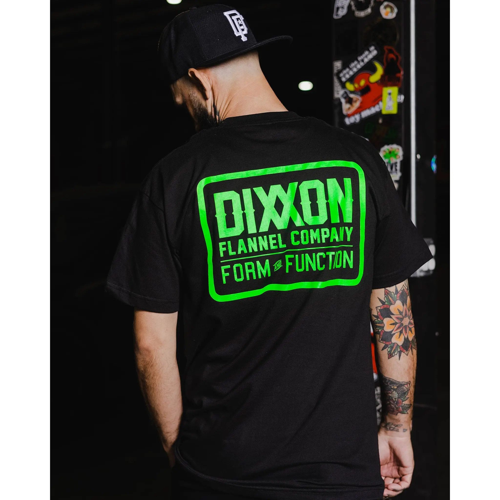 Lime Green Classic T-Shirt -  Black
