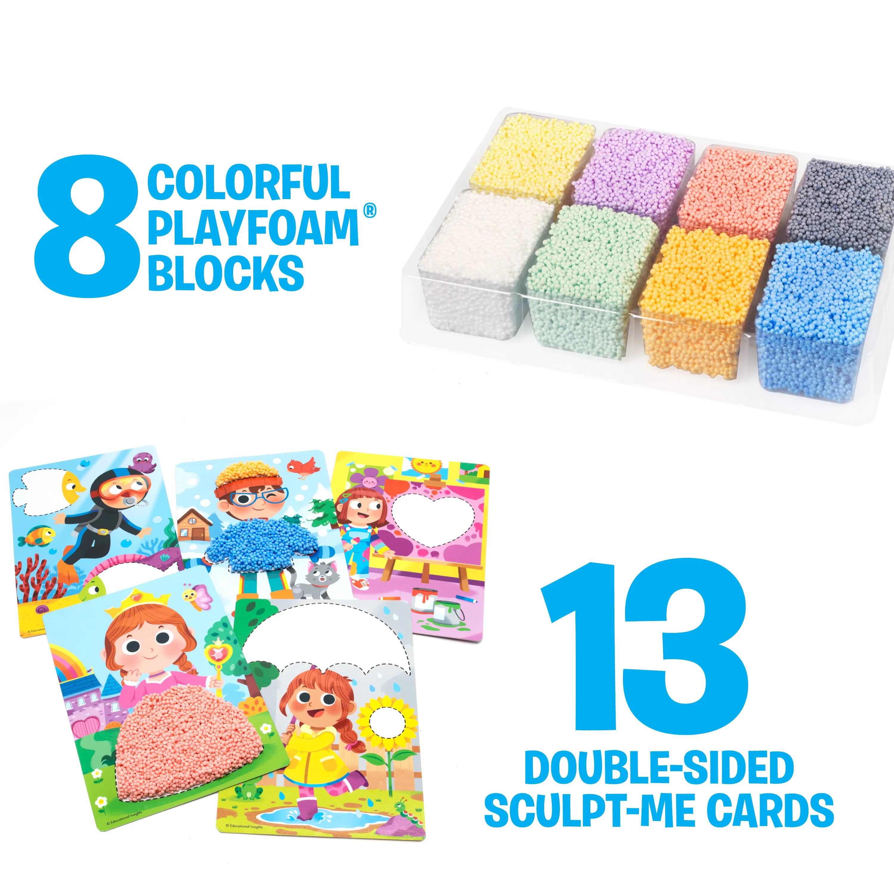 Educational Insights Playfoam Shape & Learn Sensory Toys for Kids 3+; Build Fine Motor Skills with Flash Cards & Fun Characters!