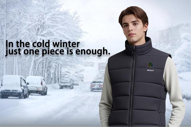 HEYALLY 2025 Unisex Heated Vest - Three-Level Temp Control, Heating Sheets, Ideal for Winter Sports, Skiing, Hunting, Daily Commute, Valentine's Day, Father's Day, Christmas Gift - Lightweight Heated Vest (S-3XL,Battery Not Included)