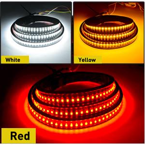 Nilight Truck Tailgate Bar 60" Triple Row 504 LED Strip with Red Brake White Reverse Sequential Amber Turning Signals Strobe Lights for Enhanced Visibility dealsforyoudays headliner star truckled