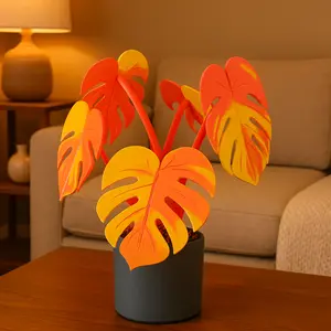 Beautiful Magnetic 13.5" Monstera Coaster Plant - 3d Printed Plant Figurine Decor
