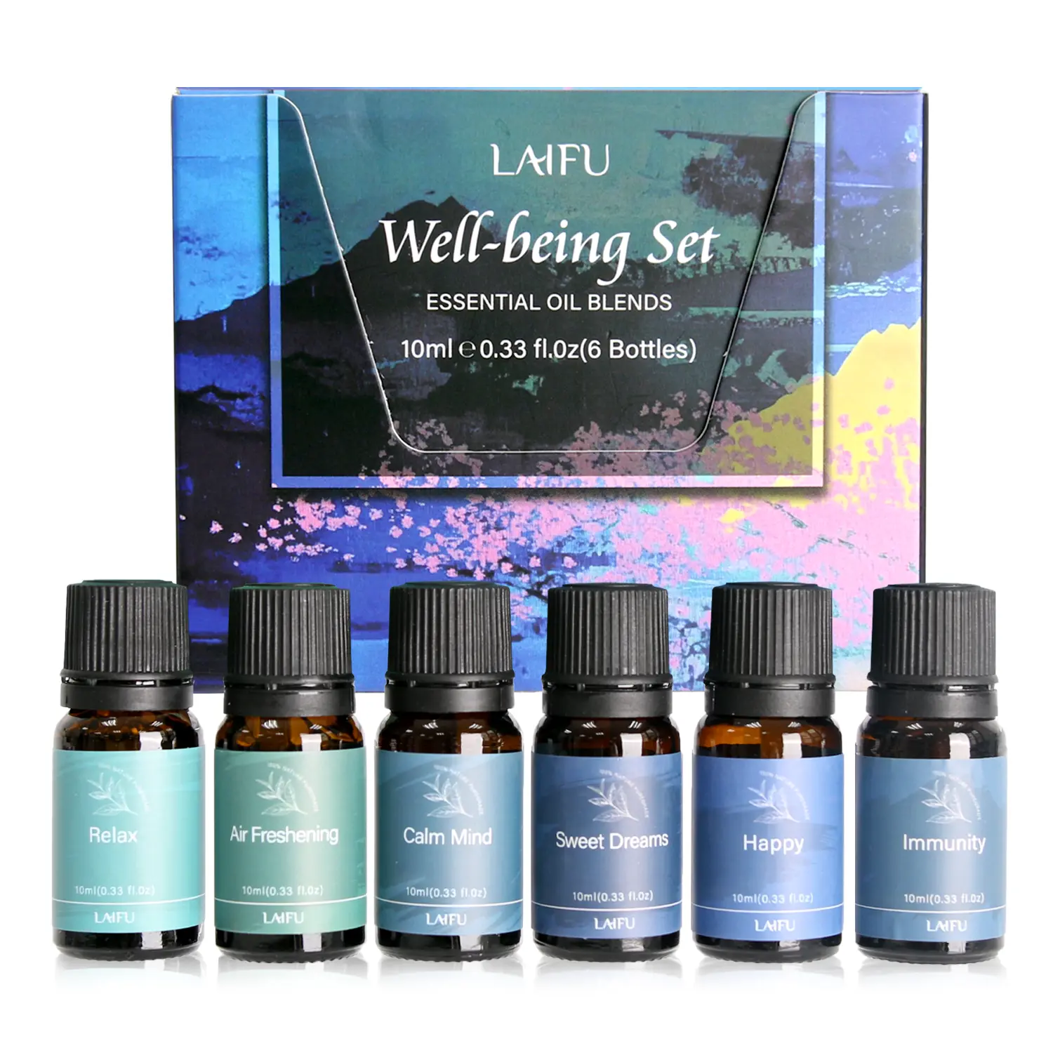 6x10ml Aromatherapy Scented Essential Oil Blend Set - Selfcare Freshener Kit for Home Use, Complex Fragrances for Diffusers & DIY Candles, Ideal Gift, Aromatherapy Scented Oils