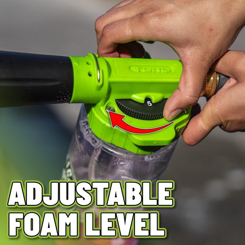 CHEMICAL GUYS TORQ Foam Blaster 6 Pro Wash Gun – Connects to Any Garden Hose, No Pressure Washer Needed | Adjustable Foam Cannon for Car Washing & Home Use | Easy Foam Soap Sprayer for Cars, Trucks, SUVs, RVs, Windows, Siding & Outdoor Cleaning