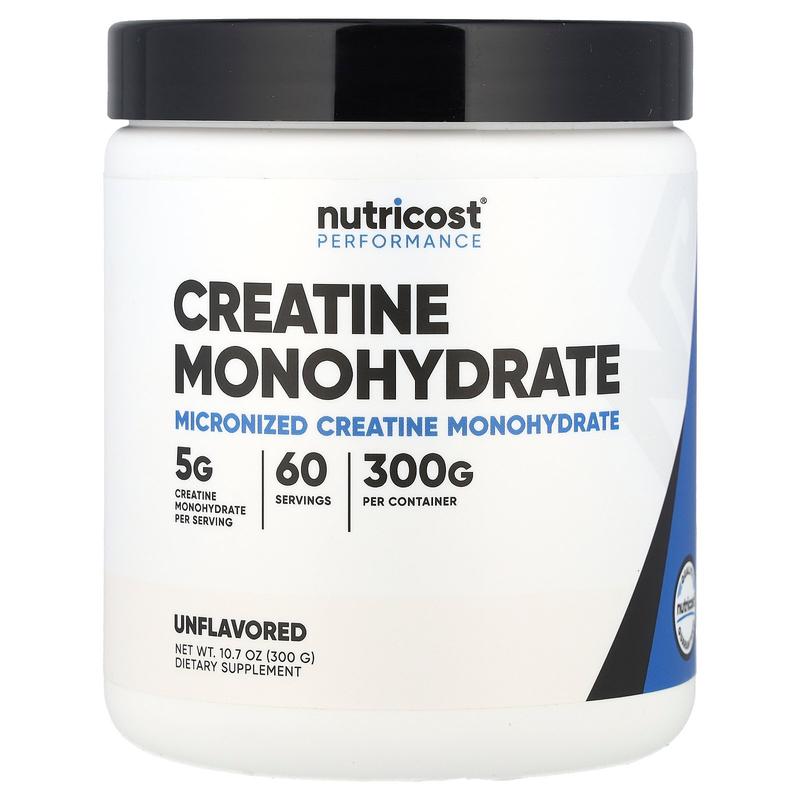 Nutricost Performance, Creatine Monohydrate, Unflavored, 10.7 oz (300 g)