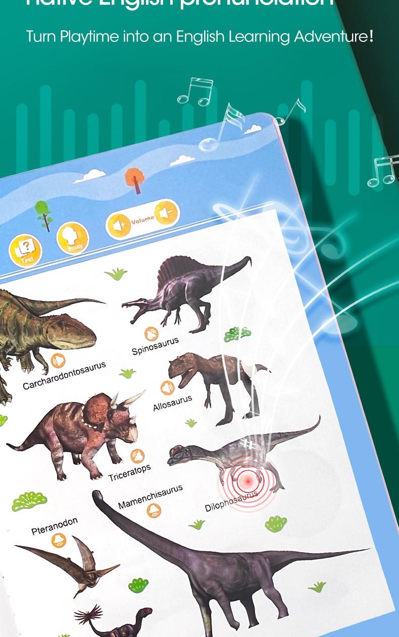 My First English Words Sound Book,2025 Upgraded 1–6 Years,300+ Words,13 Learning Themes.Talking Book Interactive Educational Toy Montessori Learning for Toddlers Preschool Kids.