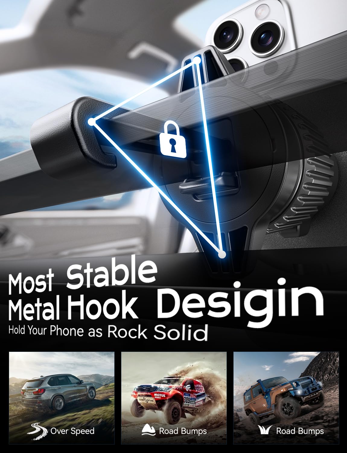 Phone Holders Mounts Stand For Magsafe Car Mount 15W MAGFAST Car Charger | LED Magnetic with Air Vent Holder for iPhone 16/15/14/13/12 - Fast Charging on the Go While Driving/on the Road/While Commuting