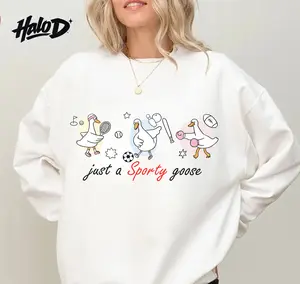 Just a Sporty Goose Sweatshirt – Cute Athletic Goose Graphic Crewneck, Cozy Unisex Gift