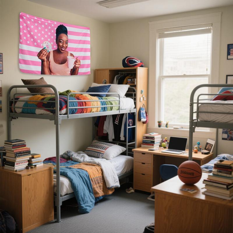 Custom Pink America Flag Tapestry, Personalized Flags, Design Your Image Funny Tapestry Poster, for Decorate, Clubs, Concerts, Bars, University, Dormitories, Living, Rooms, Bedrooms, 30x40 40x60 50x60 60x80 60x90 inch Outdoorfun Decoration