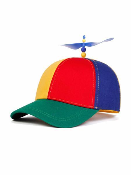 Unisex Adjustable Rainbow Propeller Hat – Fun Helicopter Style Headwear, Unique Party Costume Accessory for Holidays & Events