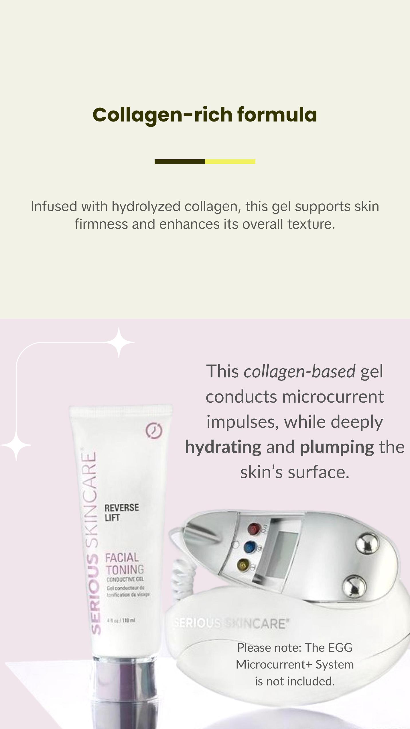 Serious Skincare, Reverse Lift Conductive Gel, Collagen-Infused Hydrating Gel for Microcurrent Devices, 100ml Serious Skincare, Reverse Lift Conductive Gel, Collagen-Infused Hydrating Gel for Microcurrent Devices, 100ml