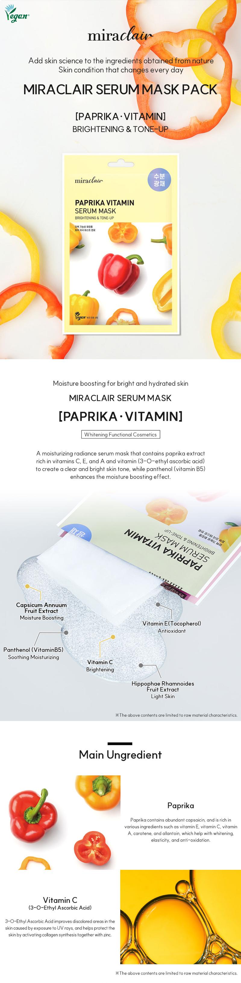 miraclair Serum Mask Pack 10 Sheets | 10 Piece Vegan Sheet Mask Set for Daily Hydration, Nourishment, & Targeted Skin Concerns with Deep-Fit Viscose Rayon Mask Sheets