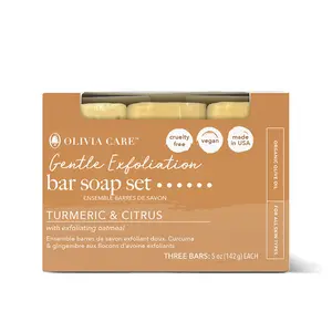 Turmeric & Citrus Exfoliating Bar Soap - Set of 3