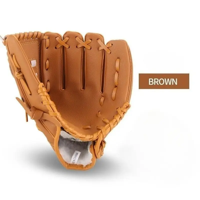 Professional Baseball Glove, Baseball Mitt, Durable Leather, Suitable for Training/competition, Training Equipment, Universal Design, Sizes 9.5"-12.5", Adult & Kids, Sport