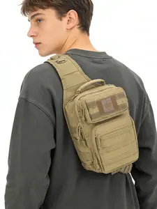Tactical Sling Bag Backpack Military Rover Shoulder Sling Pack EDC Molle Assault Range Bag Crossbody Chest Pack Multi-function Compact for Hiking Hunting Fishing Camping