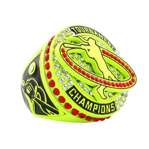 GEN26C Softball Neon Yellow Tournament Champions Ring