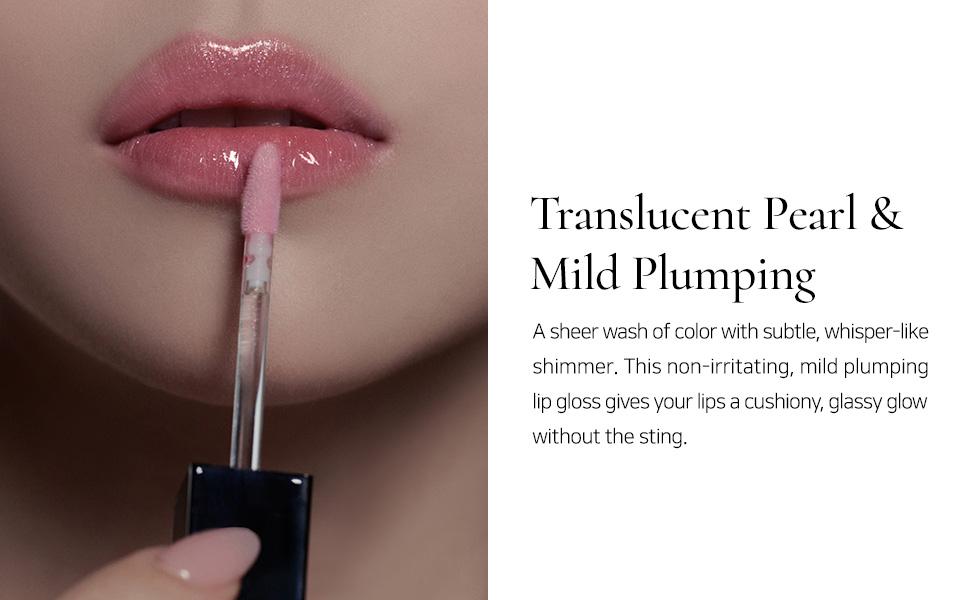 [Dinto Official Shop] Pearl Kissed Plumping Lip Glace - Glitter Lip Gloss, High Shine, Long-Lasting