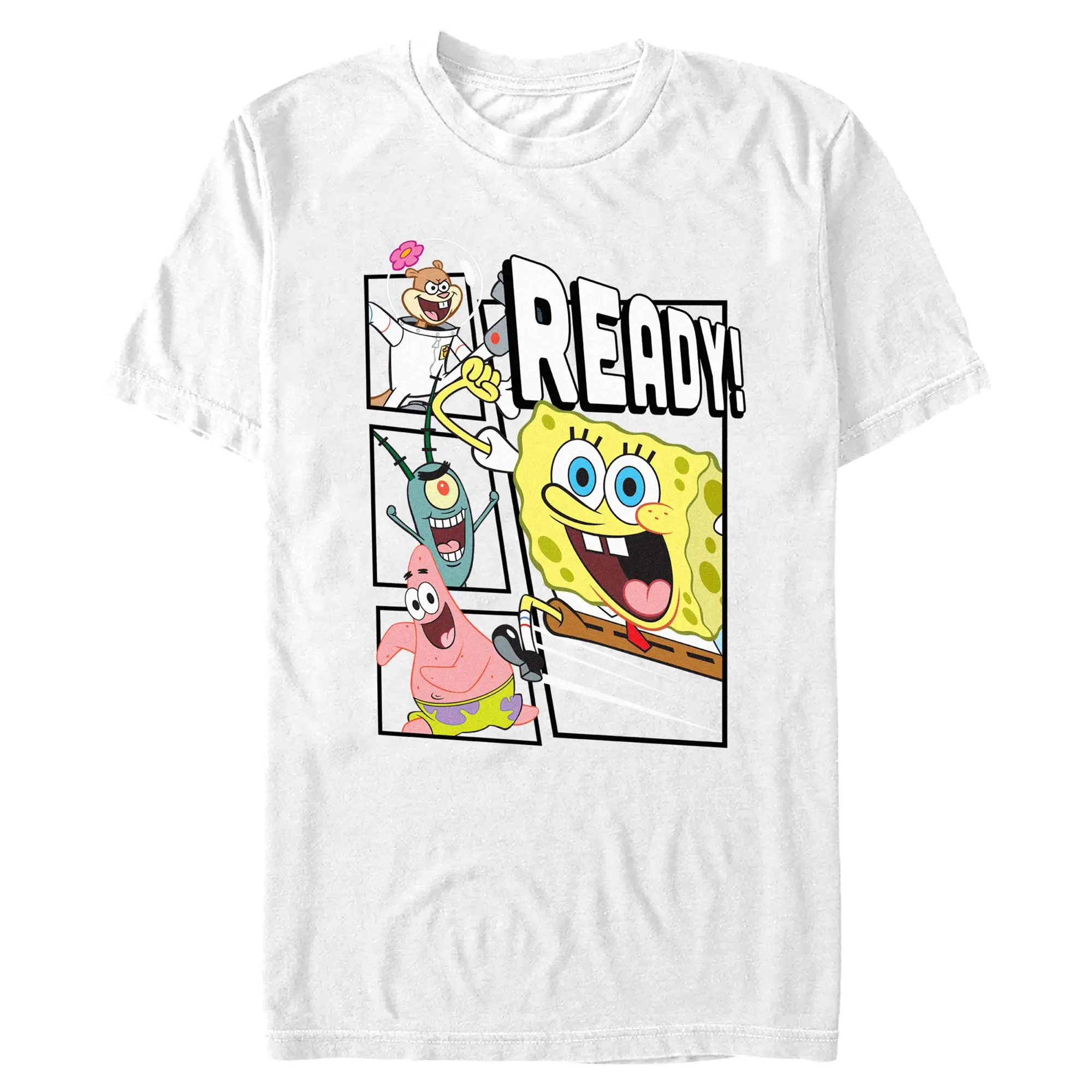 Mens SpongeBob SquarePants Friends Comic Panels T Shirt
