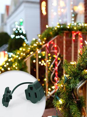 DEWENWILS Outdoor Extension Cord 1 to 3 Splitter, 3 Prong Outlets Plugs, Max 28ft End to End (40 FT Total),16/3C SJTW Weatherproof Wire-HSC103B1