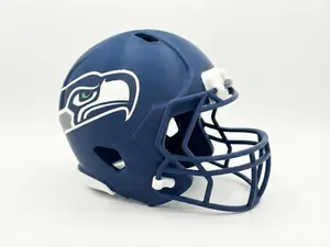 Seattle Seahawks Custom 3D Printed Football Helmet - Blue