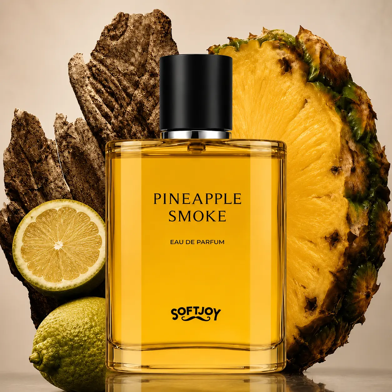 Pineapple Smoke Eau De Parfum 90ml (3.04oz) Lemon, Blackcurrant, Musk, Ambergris Perfume | Long-Lasting Luxury Men's Fragrance for Dates & Everyday Wear Premium Gift