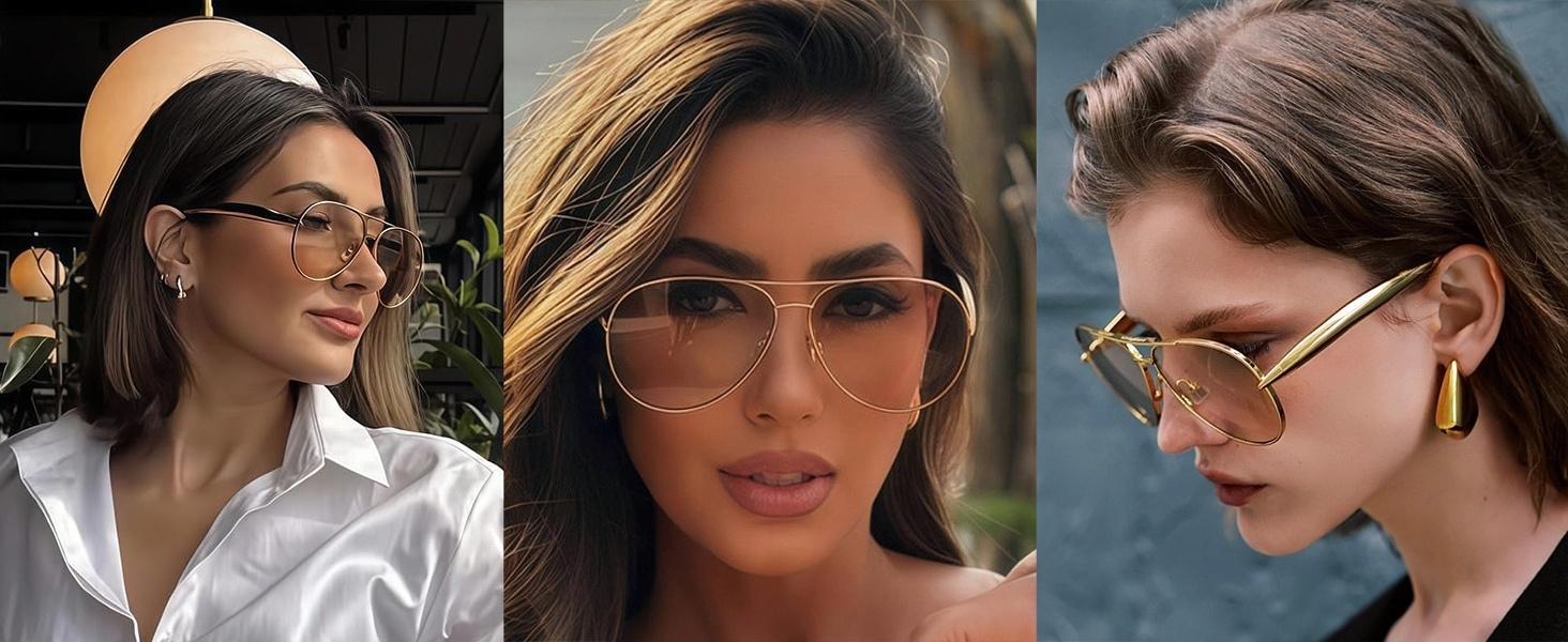 〖Summer Turn Up〗1 PCS Large Frame Double Beam Metal Fashion Glasses Toad Glasses Advanced Retro Personality Versatile Daily Wear Street Photography Vacation Travel Beach Accessories Gold Color Sleek Rectangular Sunglasses Acetate Sunglasses