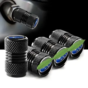 4-piece set of tire valve caps for Subaru models, corrosion-resistant, universal aluminum alloy dust caps, made of metal, dustproof and waterproof, durable, suitable for cars, bicycles, and motorcycles, practical!