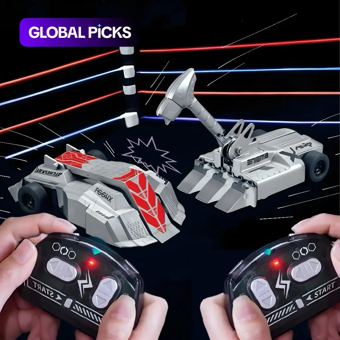 Robot Wars 2-Player Battle RC Tank Car Set, 2-Pack Remote Control Collision Toy Vehicles, Family Tabletop Parent-Child Interactive Game, Ages 3+ #GLOBAL PICKS