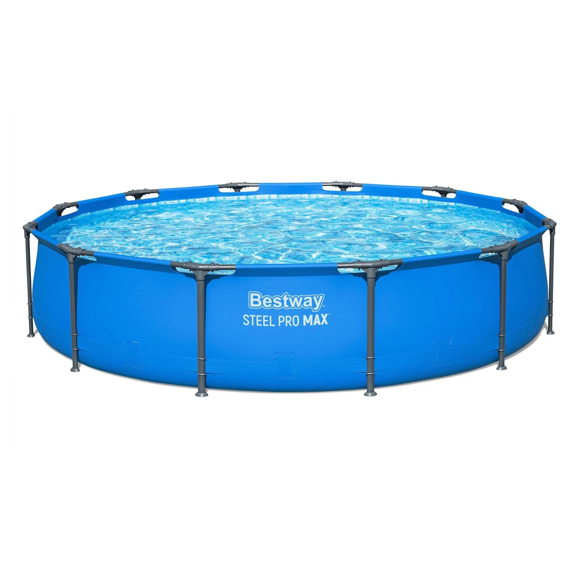 Bestway Steel Pro MAX 12’ x 30" Metal Frame Above Ground Pool, Blue, POOL ONLY