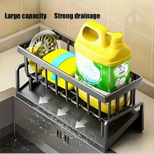 Kitchen Sink Drain Rack, Metal Sponge Holder, Multifunctional Storage Rack for the Home