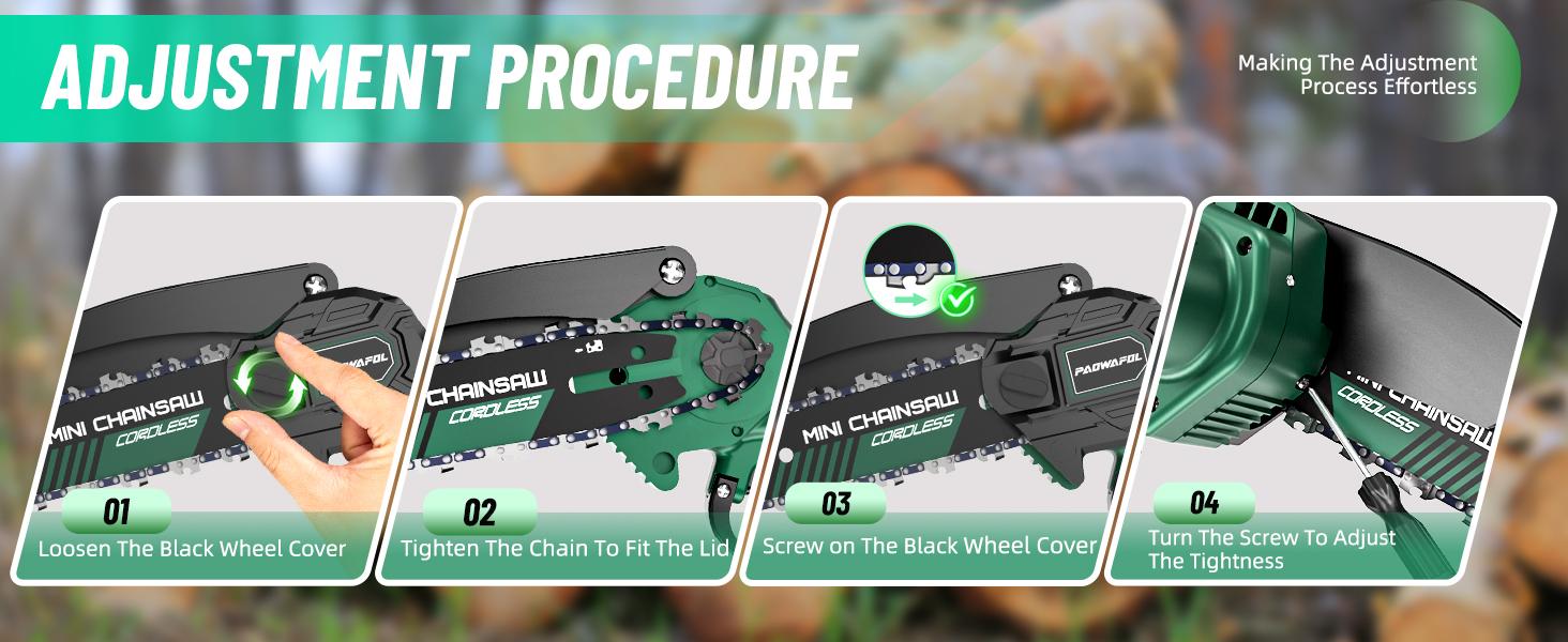 PAOWAFOL Mini Chainsaw 6-Inch Compact Handheld Electric Chain Saw with 2 Batteries Security Lock for Efficient Wood Cutting, Tree Trimming, and Pruning - Gift for husband,dad,father,men-Homeowners, Gardeners, and DIY Enthusiasts PAOWAFOL Mini Chainsaw 6-Inch Compact Handheld Electric Chain Saw with 2 Batteries Security Lock for Efficient Wood Cutting, Tree Trimming, and Pruning - Gift for husband,dad,father,men-Homeowners, Gardeners, and DIY Enthusiasts