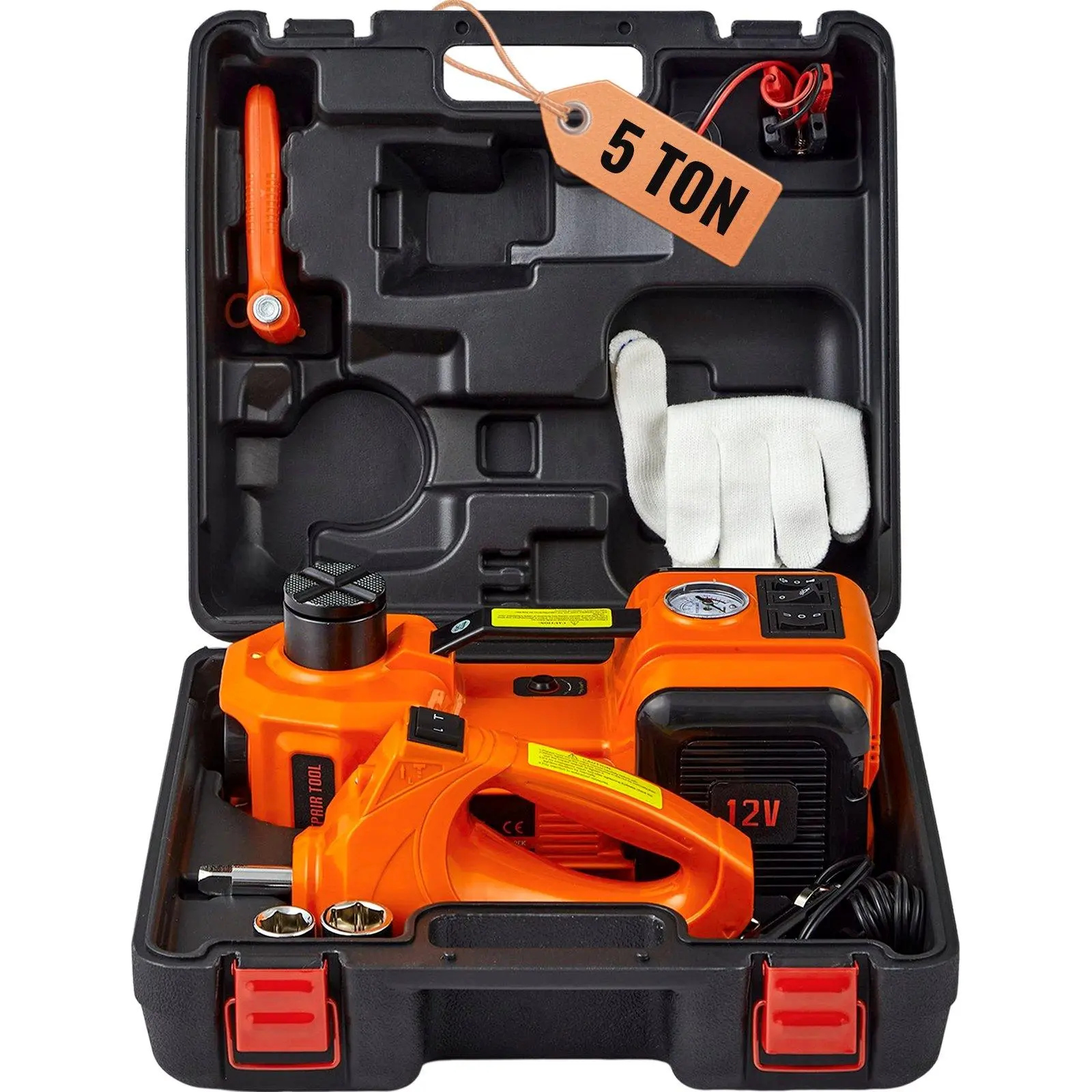 【summerfinds】VEVOR Powerful Electric Car Jack, Various specifications, Hydraulic Jack, Scissor Jack with or without Electric Impact Wrench, Portable Car Lift with Built-in Inflatable Pump, LED Light SUV MPV Truck Repair