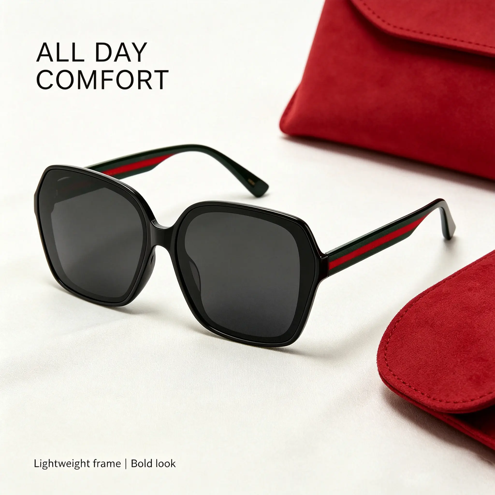Classic Oversized Sunglasses for Women Men Luxury Big Large Square Frame Sun Glasses with  UV400 Protection Trendy Outdoor Womens Accessories