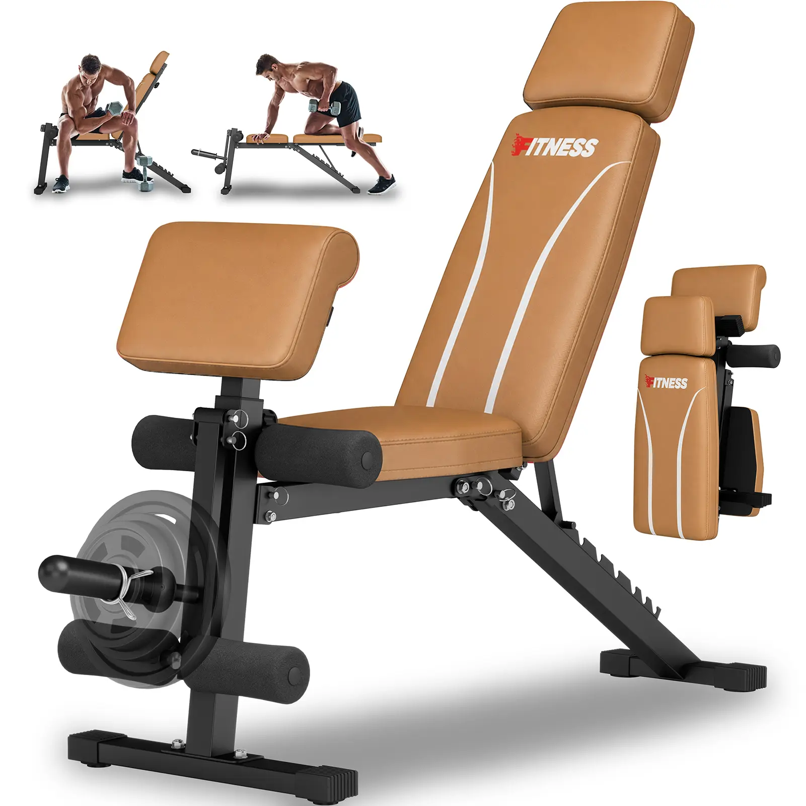 Adjustable Weight Bench, Foldable Workout Bench for Home Gym, Incline Decline Sit up Exercise Bench Press for Full Body Strength Training