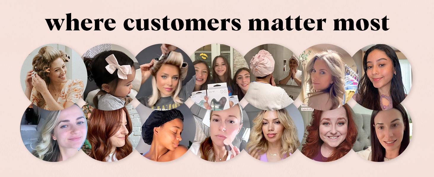 Kitsch Satin XL Jumbo Hair Rollers for Overnight Curls - Heatless Curling Set With Headband and Soft Rollers, Heat Free Curls, Frizz-Free, Chocolate