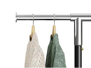 BePatio Heavy Duty Clothes Rack with Wheels Adjustable Portable Rolling Clothing Racks for Closet Bed Room Laundry Room Commercial Use Max Load 298 LBS Hang 150+ Clothes Metal Clothes Rack Rust-Off Resists Rust with Premium Coating Metal